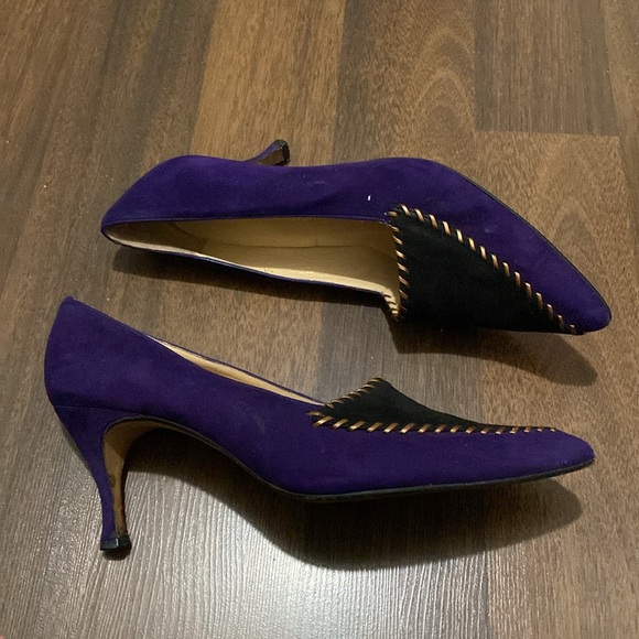 Sacha London Suede  Pointed Toe Heel Pumps Size 10 - Picture 7 of 16